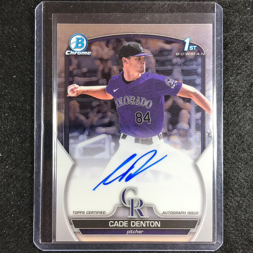 2023 Bowman Draft MLB CADE DENTON 1st Bowman Chrome Prospect Auto #CDE