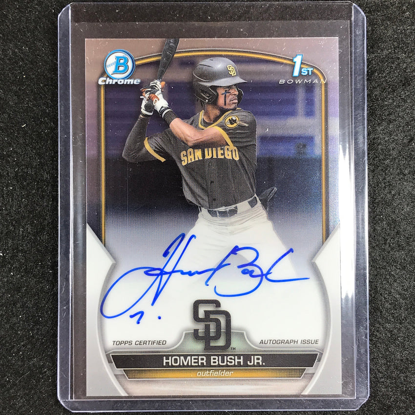 2023 Bowman Draft Mlb Homer Bush Jr. 1st Bowman Chrome Prospect Auto No Hb
