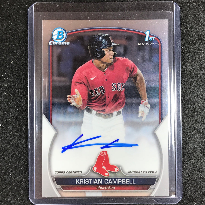 2023 Bowman Draft Mlb Kristian Campbell 1st Bowman Chrome Prospect Auto No Kca