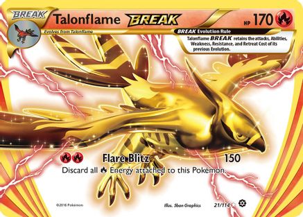 Talonflame BREAK - 21/114 - Break Ultra Rare XY Steam Siege