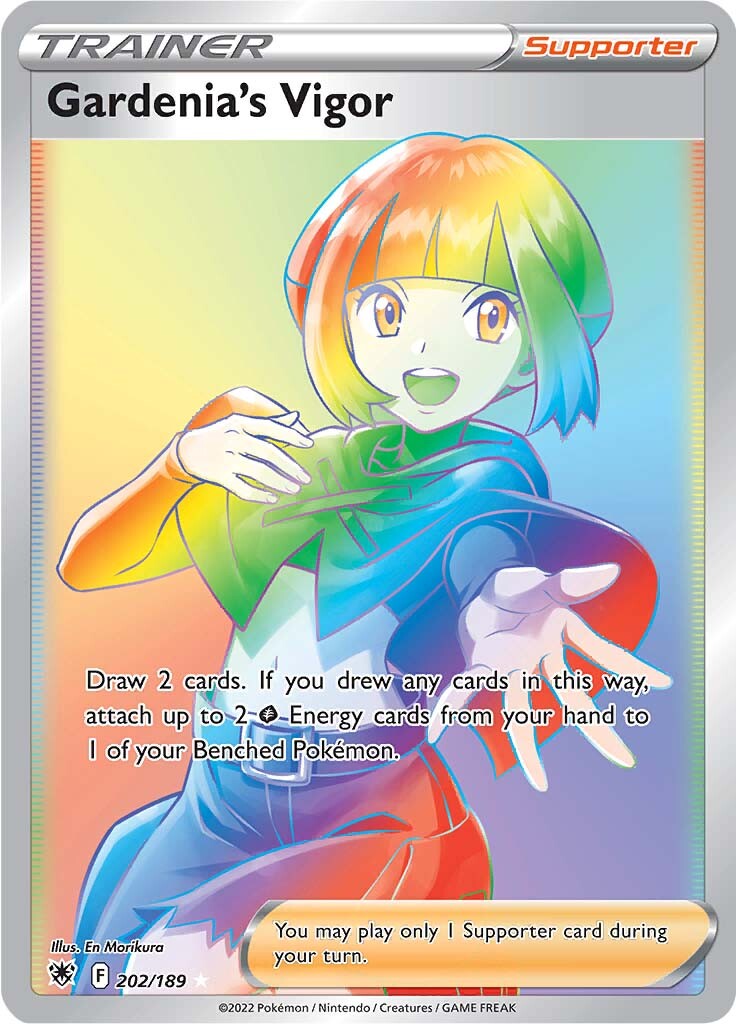 HYPER RARE Gardenias Vigor - 202/189 - Astral Radiance Cherry Collectables HYPER RARE Gardenias Vigor - 202/189 - Astral Radiance Cherry Collectables