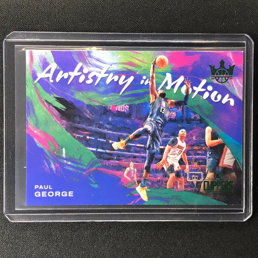 2021-22 Court Kings Paul George Artistry In Motion Jade 9/25
