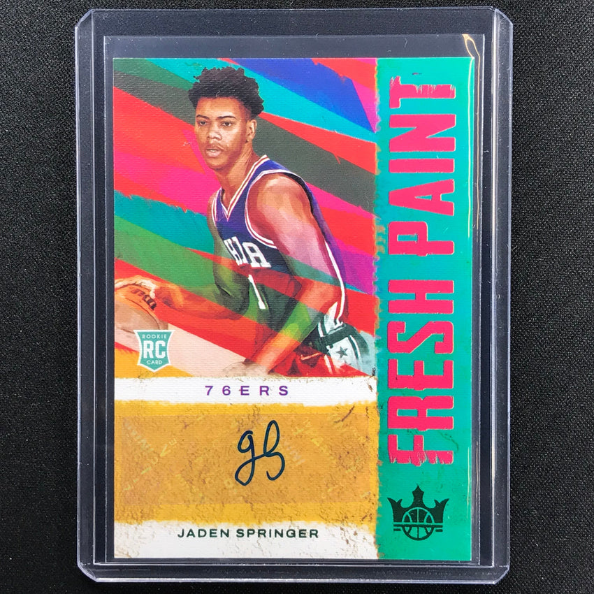 2021-22 Court Kings Jaden Springer Fresh Paint Rookie Auto Jade Sp No Jsp