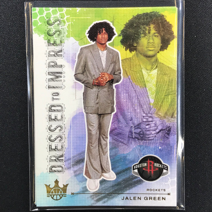 2021-22 Court Kings JALEN GREEN Dressed to Impress Rookie #6
