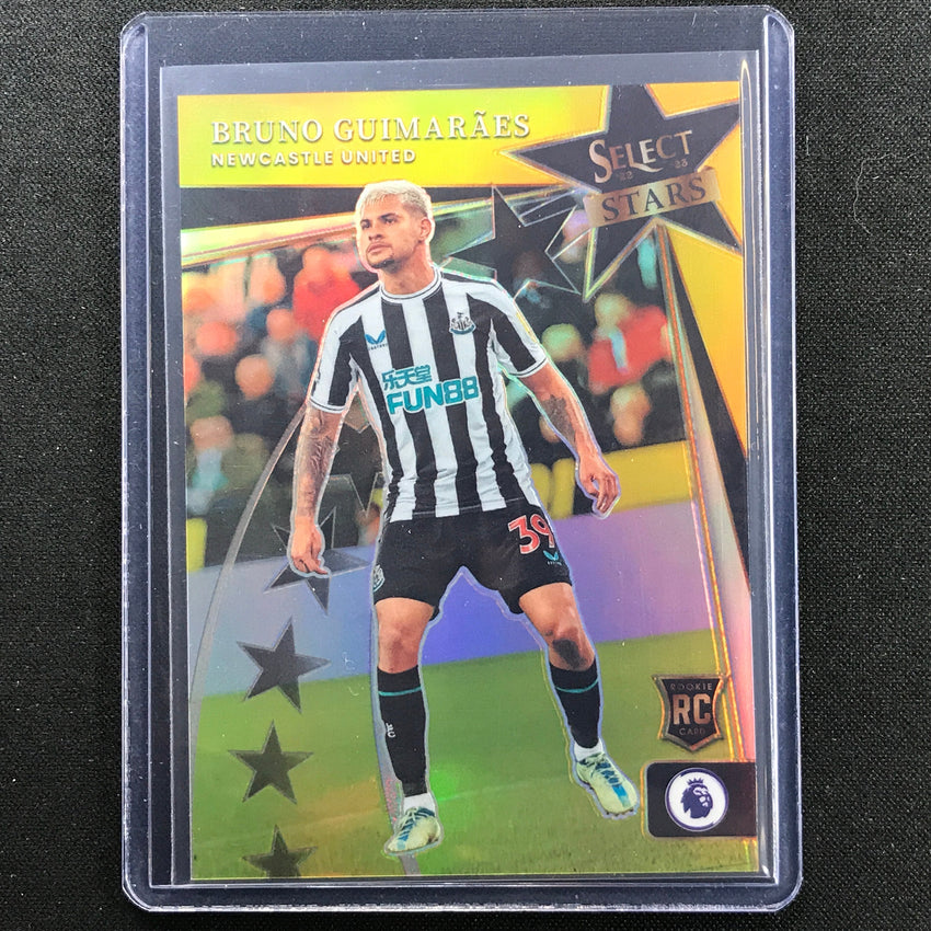 2022-23 Select Epl Bruno Guimaraes Select Stars Rookie Gold Prizm 5/10