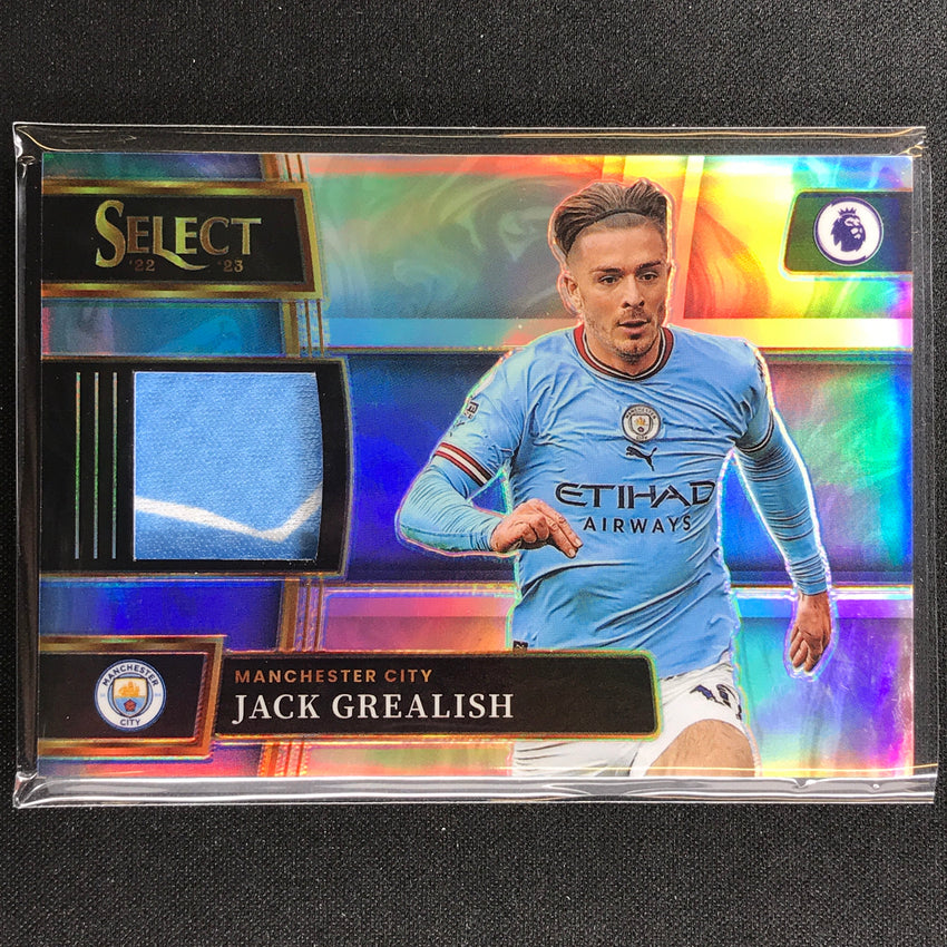 2022-23 Select Epl Jack Grealish Select Memorabilia Relic Silver Prizm No Jg
