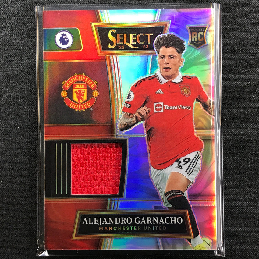 2022-23 Select Epl Alejandro Garnacho Select Swatches Rookie Relic Silver No Alg