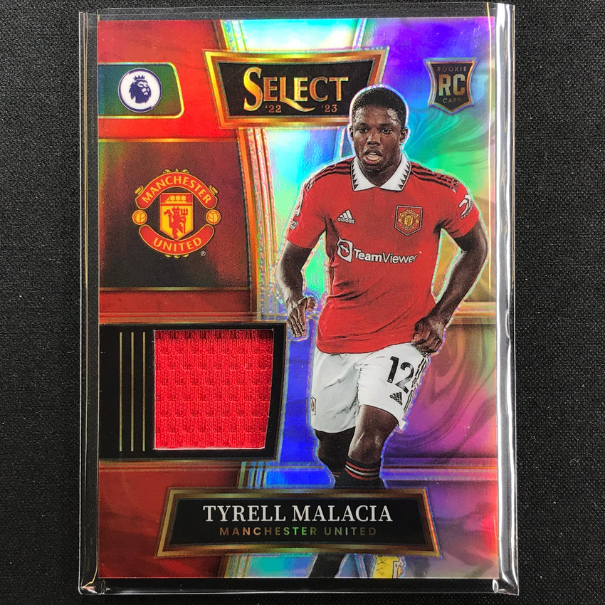2022-23 Select Epl Tyrell Malacia Select Swatches Rookie Relic Silver Prizm No Tma