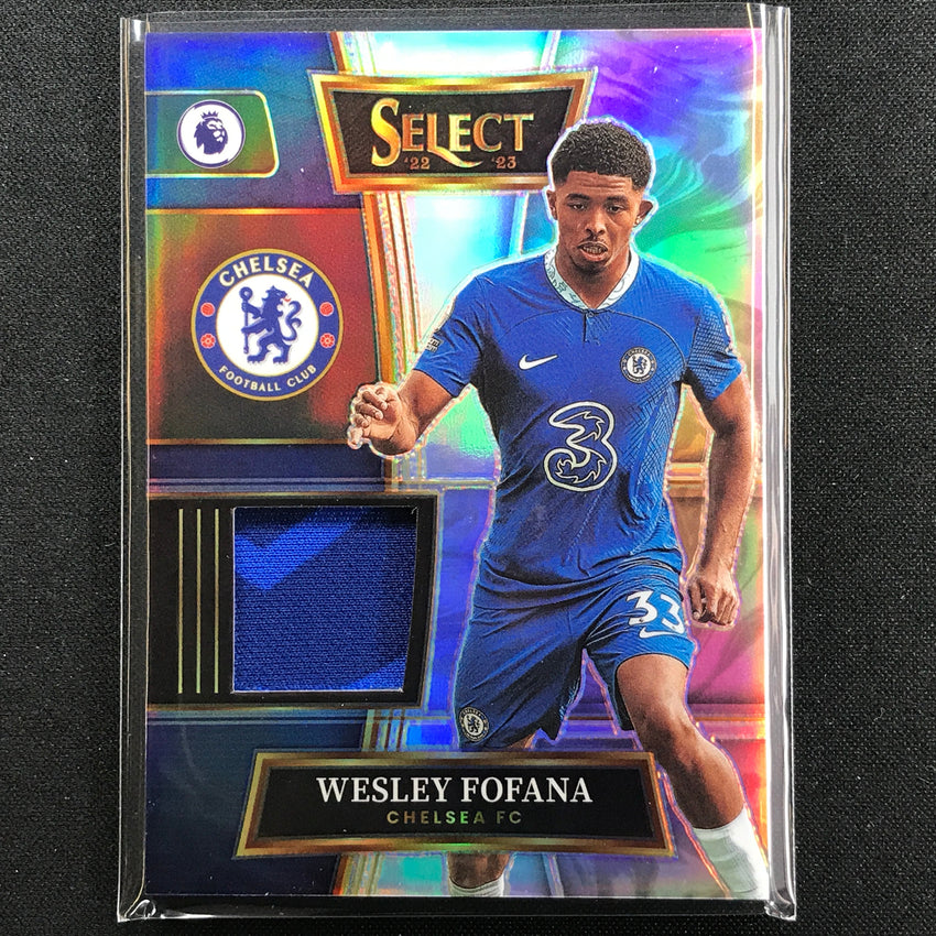 2022-23 Select Epl Wesley Fofana Select Swatches Relic Silver Prizm No Wf