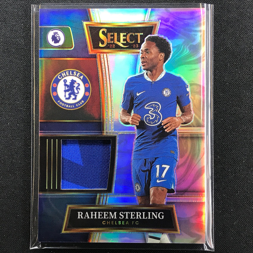 2022-23 Select Epl Raheem Sterling Select Swatches Relic Silver Prizm No Rst