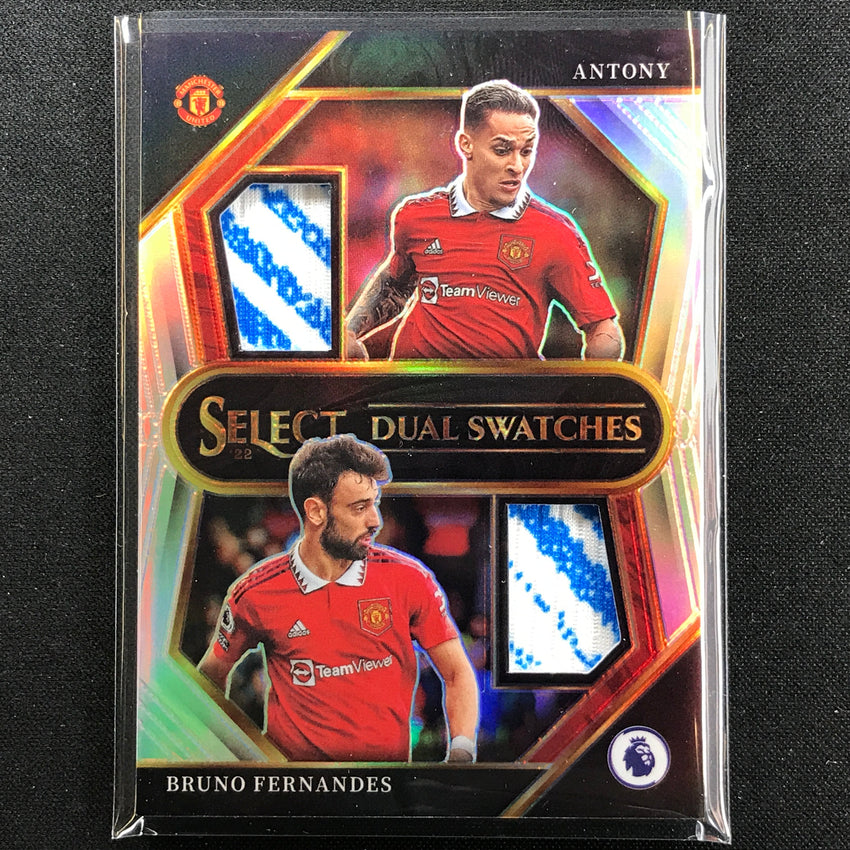 2022-23 Select Epl Antony Bruno Fernandes Dual Swatches Relic Silver Prizm No Mua