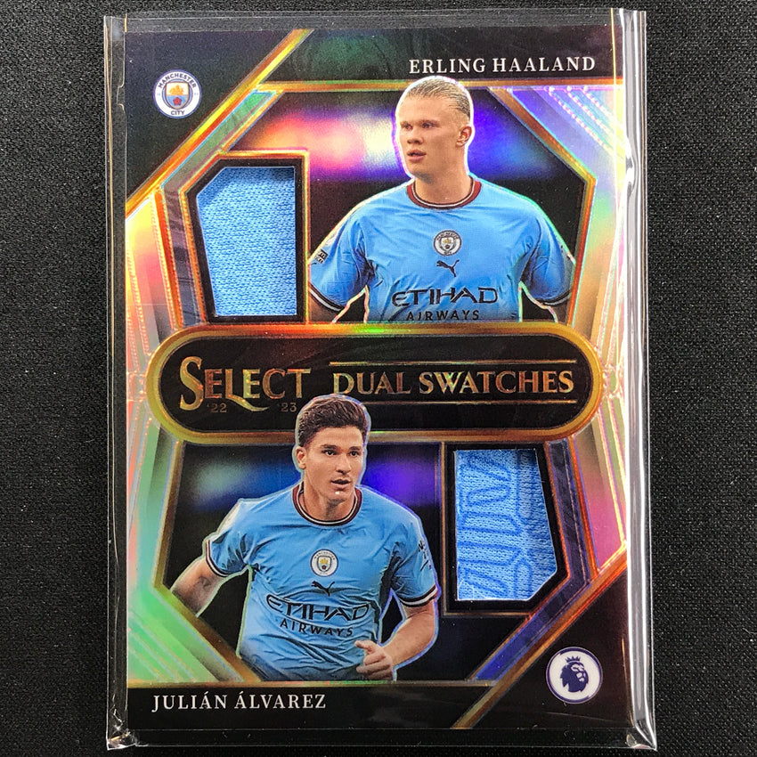 2022-23 Select Epl Erling Haaland Julian Alvarez Dual Swatches Relic Silver No Mcb