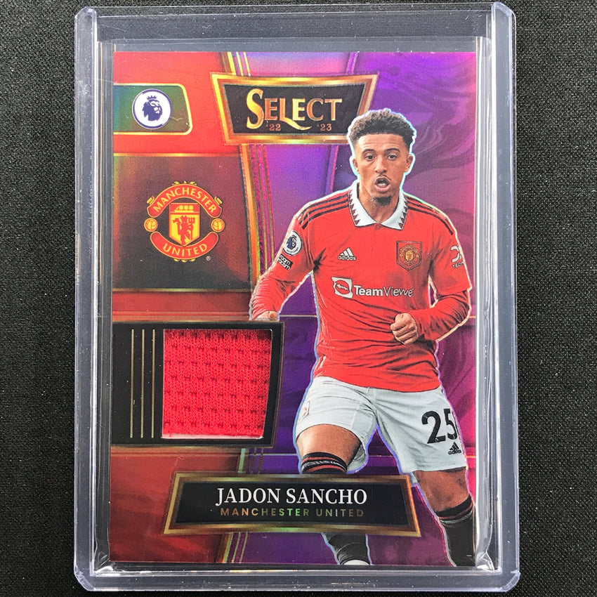 2022-23 Select Epl Jadon Sancho Select Swatches Relic Purple 27/49