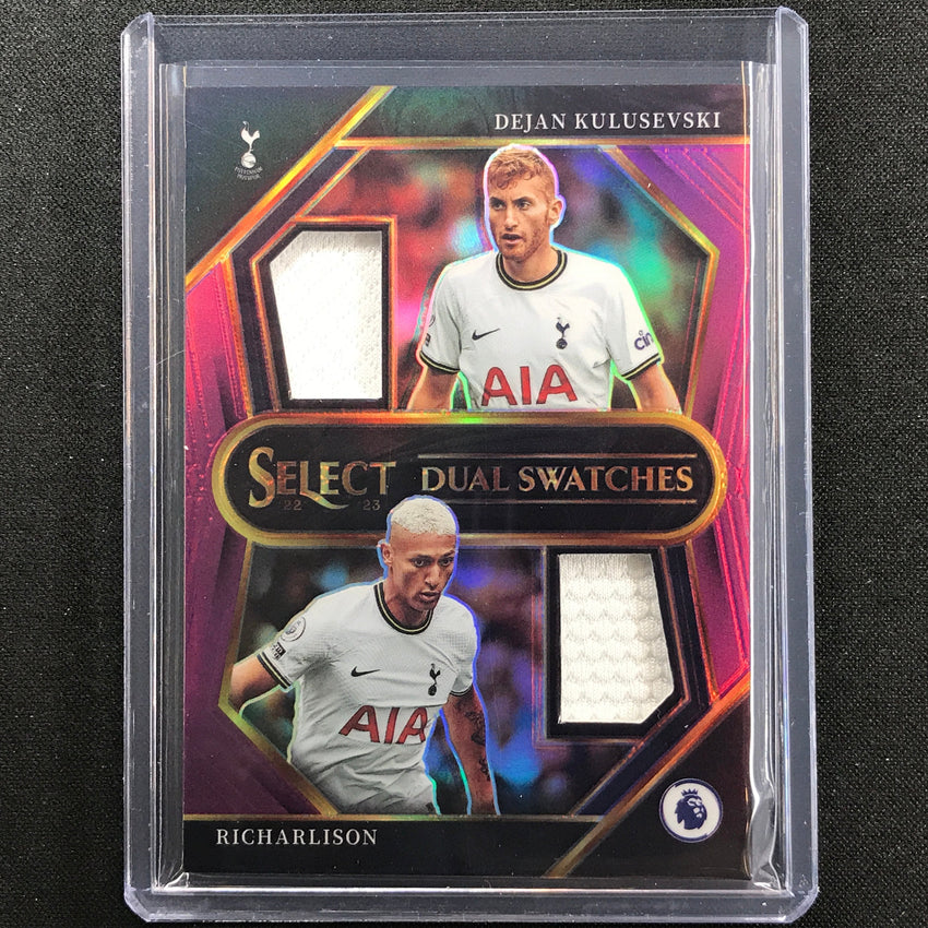 2022-23 Select EPL DEJAN KULUSEVSKI RICHARLISON Dual Swatches Relic Purple 23/49