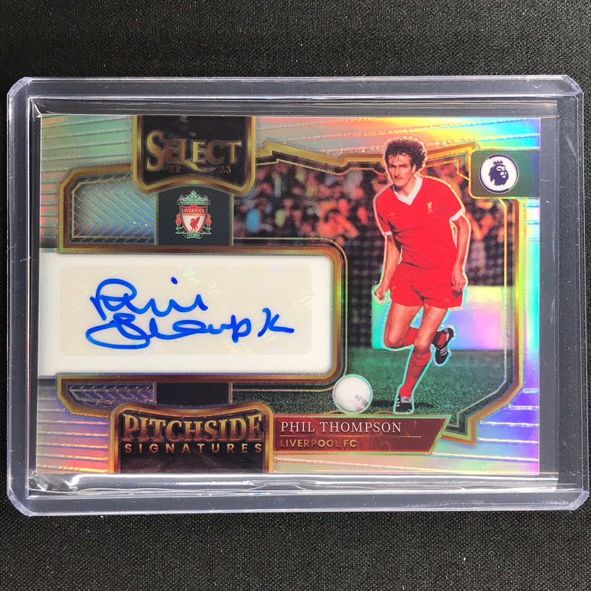 2022-23 Select Epl Phil Thompson Pitchside Signatures Auto Silver Prizm No Pto