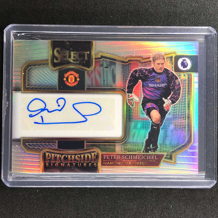 2022-23 Select Epl Peter Schmeichel Pitchside Signatures Auto Silver Prizm No Ps