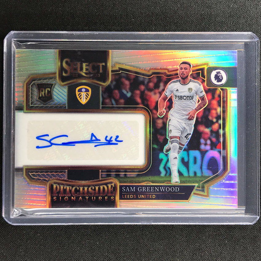 2022-23 Select EPL SAM GREENWOOD Pitchside Signatures Rookie Auto Silver #SGD