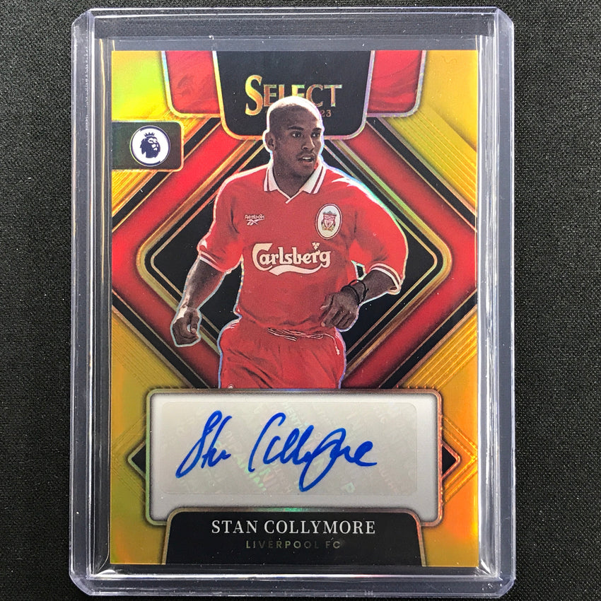 2022-23 Select Epl Stan Collymore Signatures Auto Gold Prizm 2/10