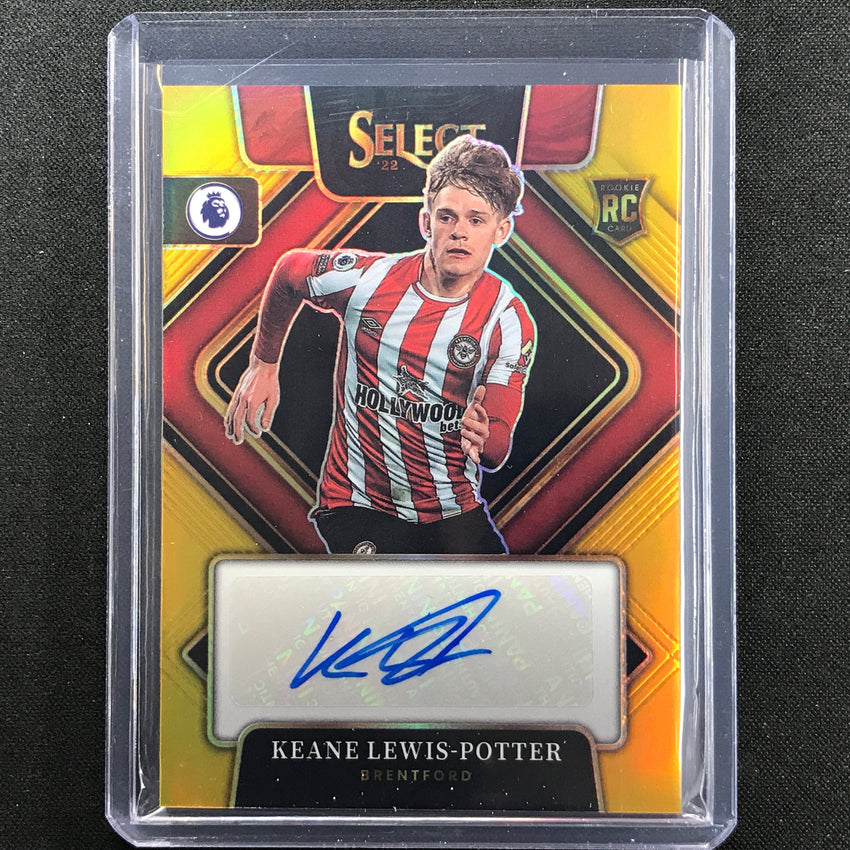 2022-23 Select Epl Keane Lewis-potter Signatures Rookie Auto Gold Prizm 4/10