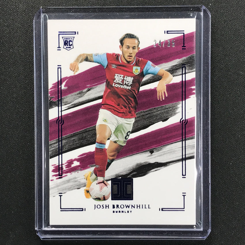 2020-21 Impeccable Epl Josh Brownhill Rookie Sapphire 24/35