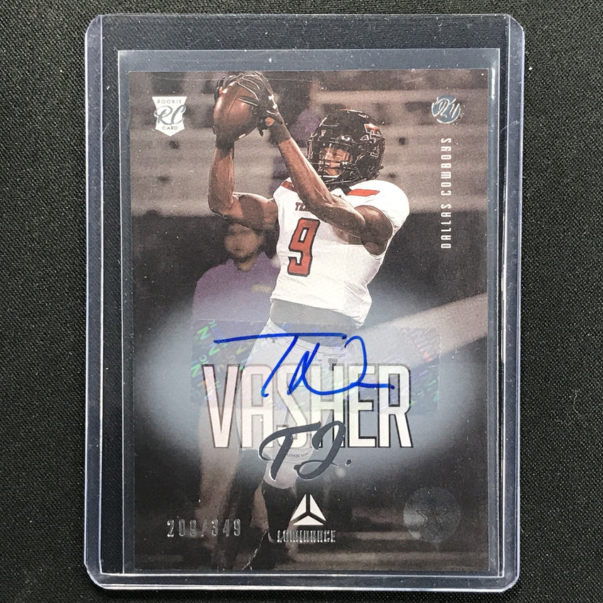 2021 Luminance T.j. Vasher Rookie Auto Silver 209/349