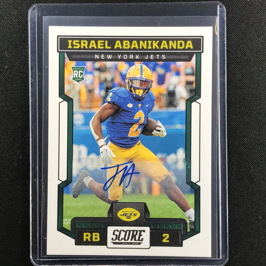 2023 Score ISRAEL ABANIKANDA Rookie Signatures Auto Base #326