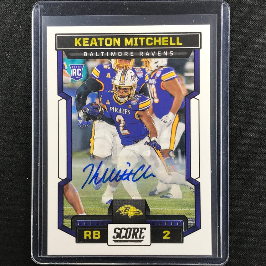 2023 Score Keaton Mitchell Rookie Signatures Auto Base No 334