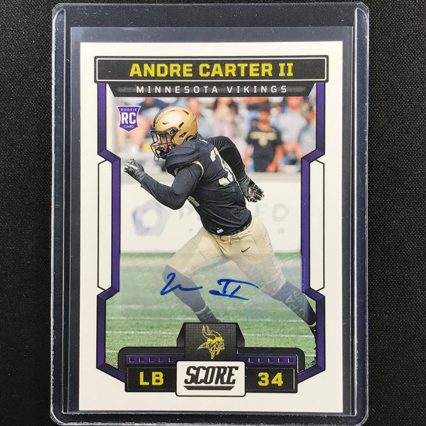 2023 Score ANDRE CARTER II Rookie Signatures Auto Base #375