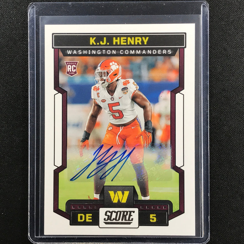 2023 Score K.J. HENRY Rookie Signatures Auto Base #393