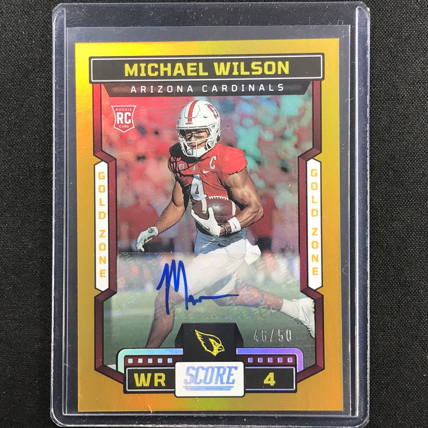2023 Score Michael Wilson Rookie Signatures Auto Gold Zone 46/50