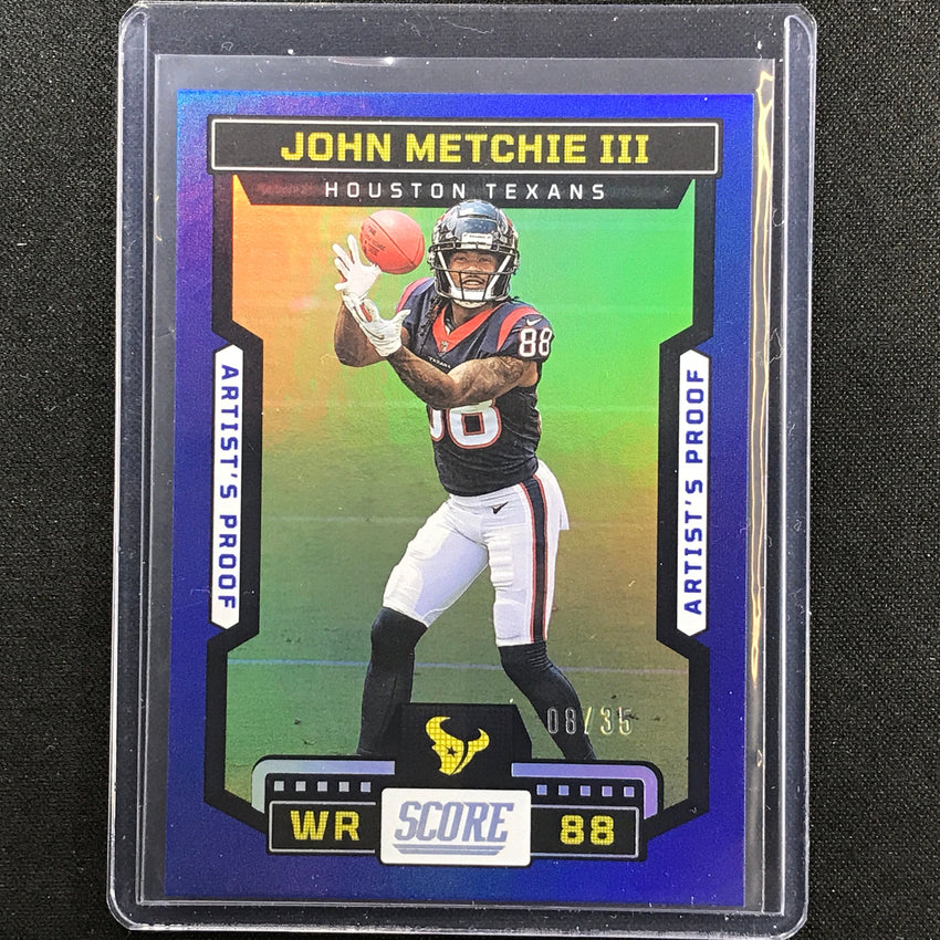 2023 Score John Metchie Iii Artists Proof Dark Blue 8/35 No 5