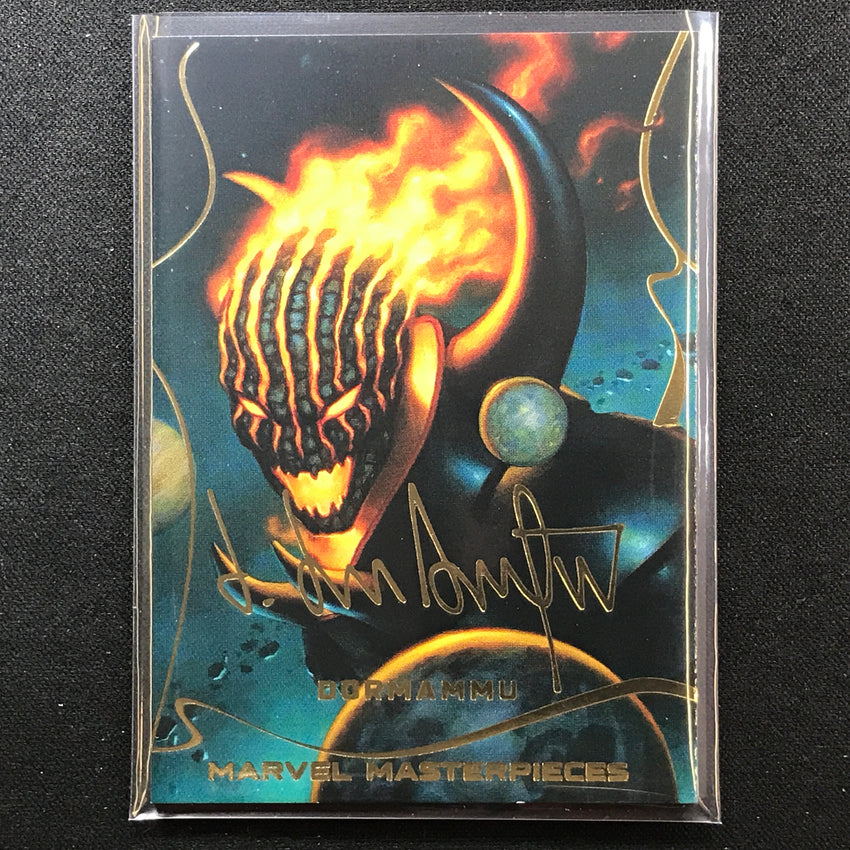 2022 Marvel Masterpieces Dormammu Base Gold Signature Series Foil No 2
