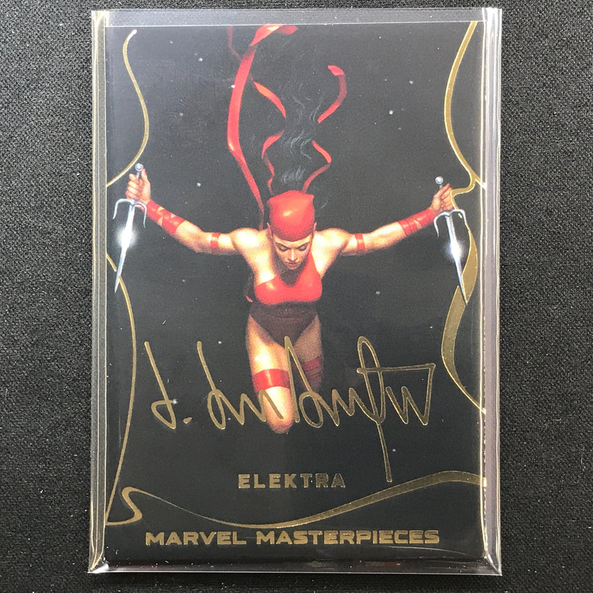 2022 Marvel Masterpieces ELEKTRA Base Gold Signature Series Foil #6