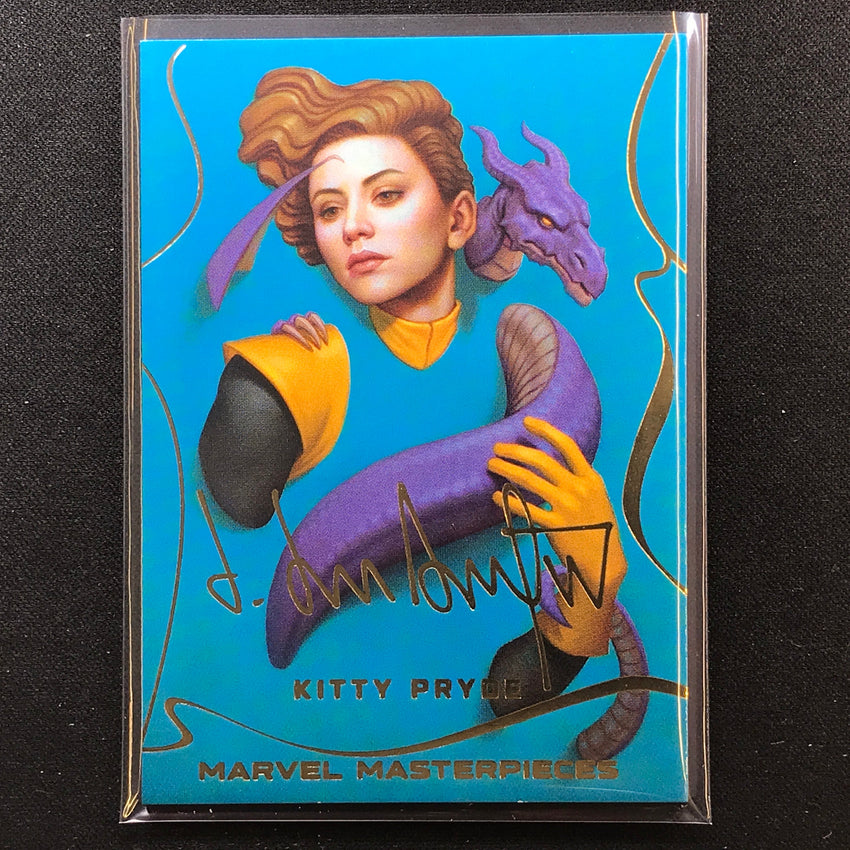 2022 Marvel Masterpieces Kitty Pryde Base Gold Signature Series Foil No 15