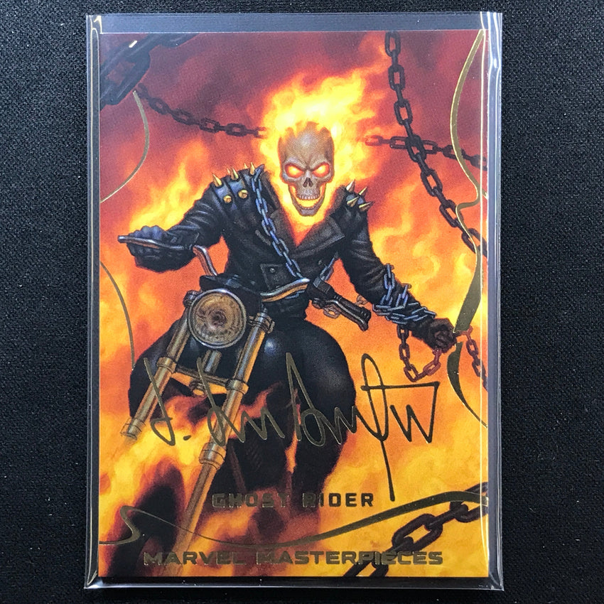 2022 Marvel Masterpieces Ghost Rider Base Gold Signature Series Foil No 19