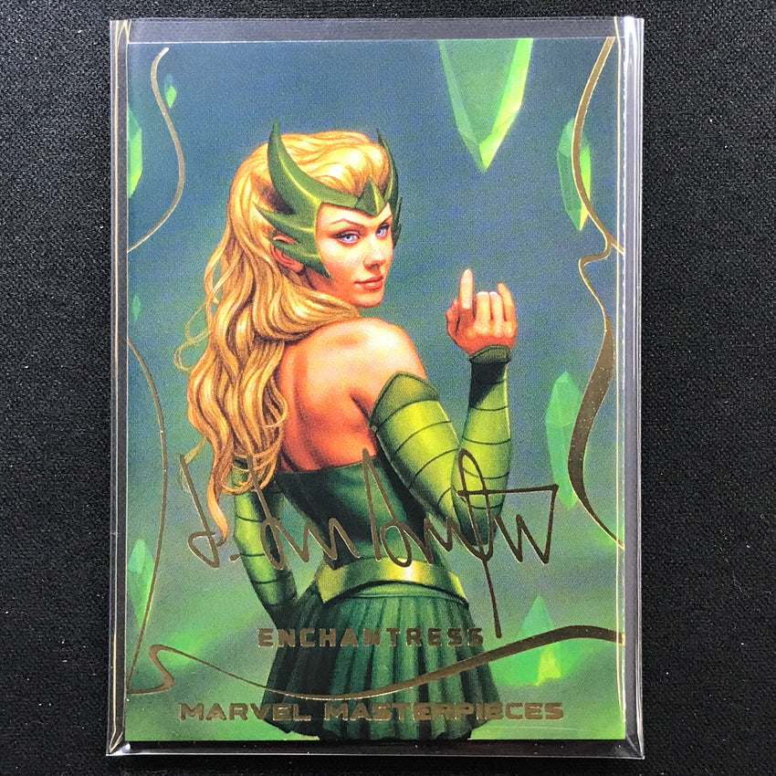 2022 Marvel Masterpieces Enchantress Base Gold Signature Series Foil No 24