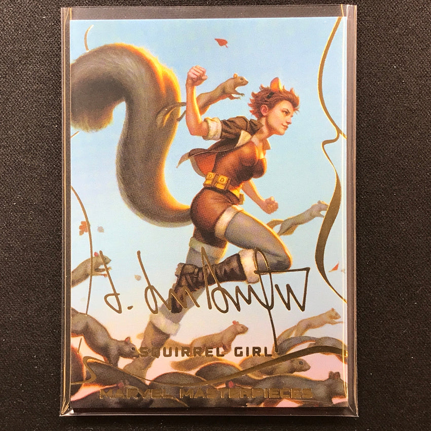 2022 Marvel Masterpieces Squirrel Girl Base Gold Signature Series Foil No 25