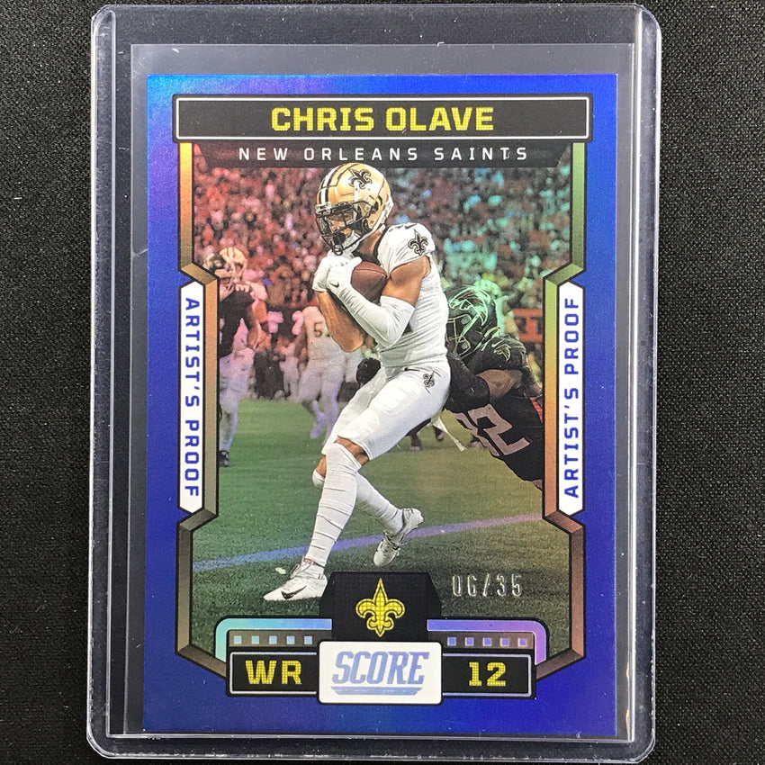 2023 Score Chris Olave Artists Proof Dark Blue 6/35 No 54