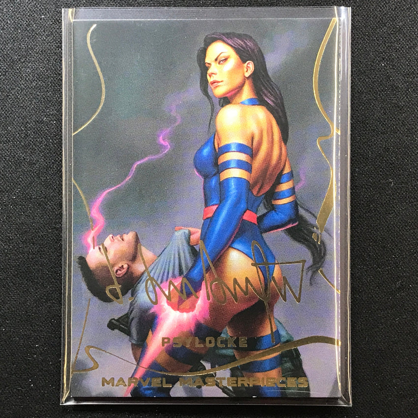 2022 Marvel Masterpieces Psylocke Base Gold Signature Series Foil No 34