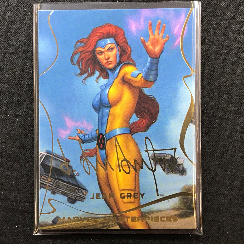 2022 Marvel Masterpieces Jean Grey Base Gold Signature Series Foil No 39