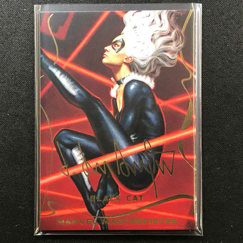 2022 Marvel Masterpieces Black Cat Base Gold Signature Series Foil No 47
