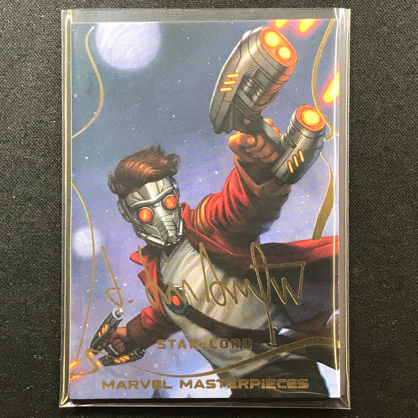 2022 Marvel Masterpieces STAR-LORD Base Gold Signature Series Foil #56
