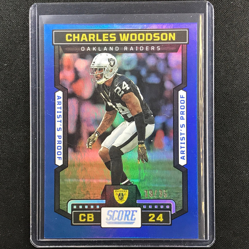 2023 Score Charles Woodson Artists Proof Dark Blue 19/35 No 142