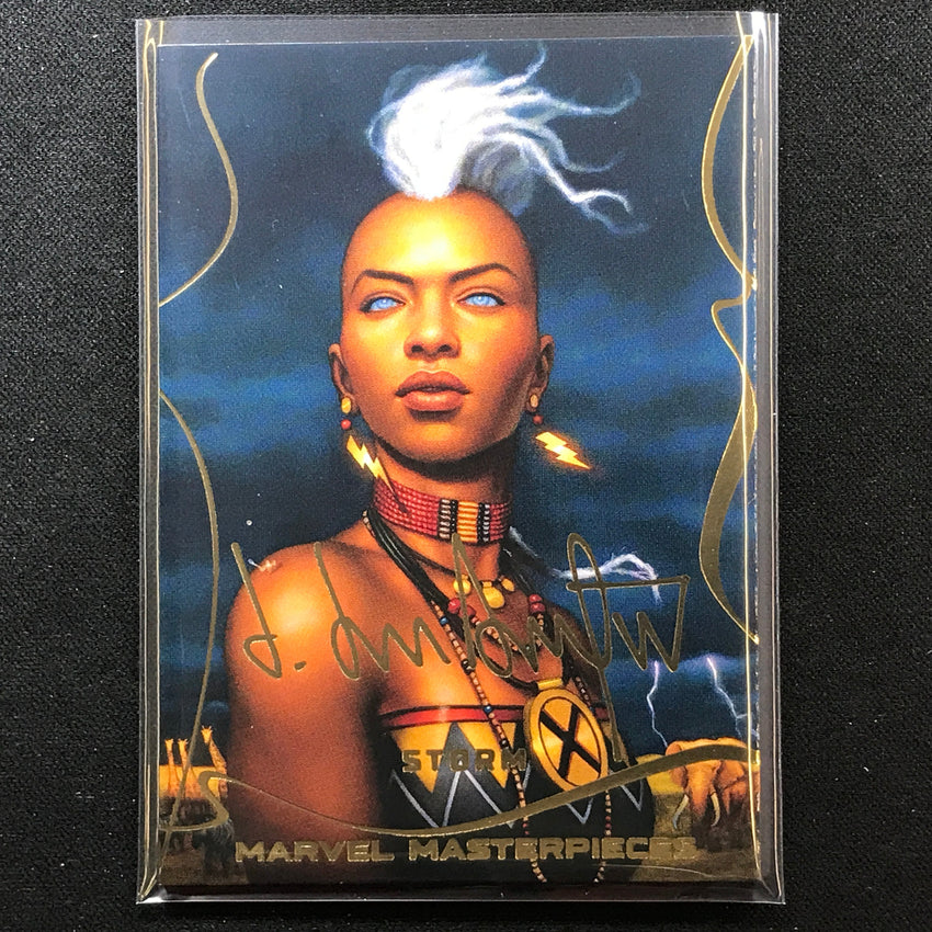 2022 Marvel Masterpieces STORM Base Gold Signature Series Foil #62