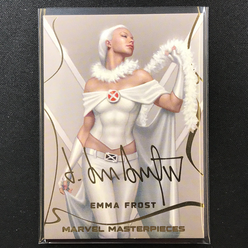 2022 Marvel Masterpieces Emma Frost Base Gold Signature Series Foil No 64
