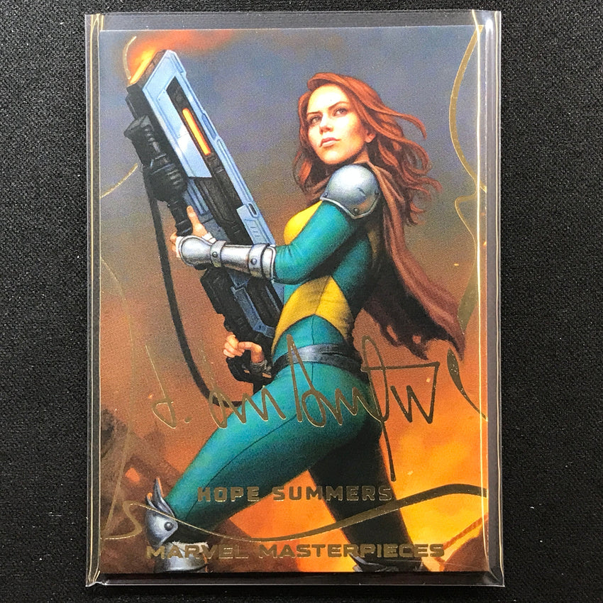 2022 Marvel Masterpieces Hope Summers Base Gold Signature Series Foil No 65