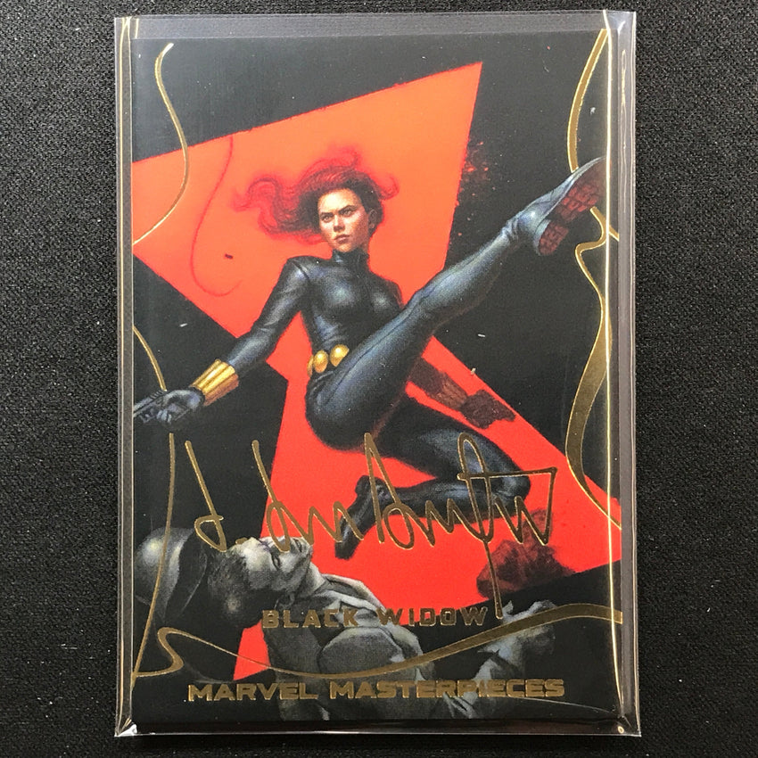 2022 Marvel Masterpieces BLACK WIDOW Base Gold Signature Series Foil #71