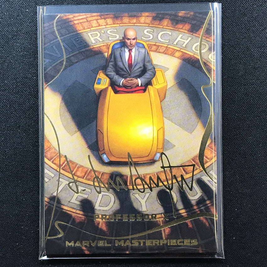2022 Marvel Masterpieces Professor X Base Gold Signature Series Foil No 85