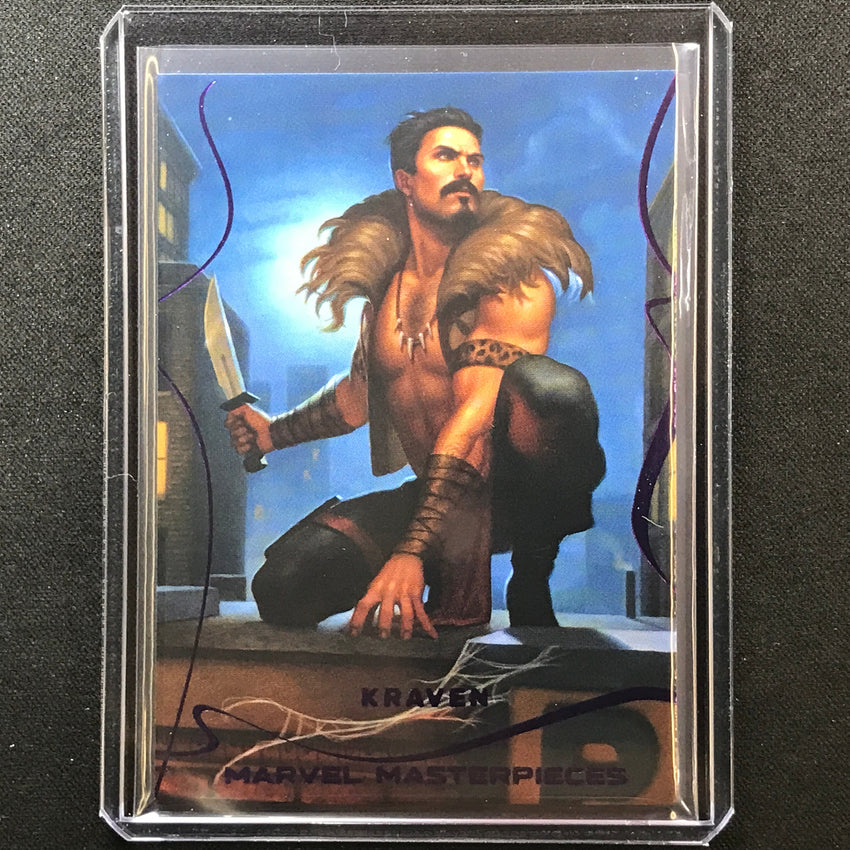 2022 Marvel Masterpieces Kraven Base Epic Purple Foil 189/199