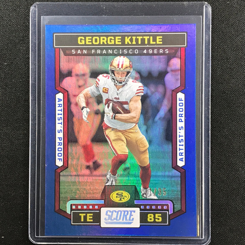 2023 Score George Kittle Artists Proof Dark Blue 31/35 No 171
